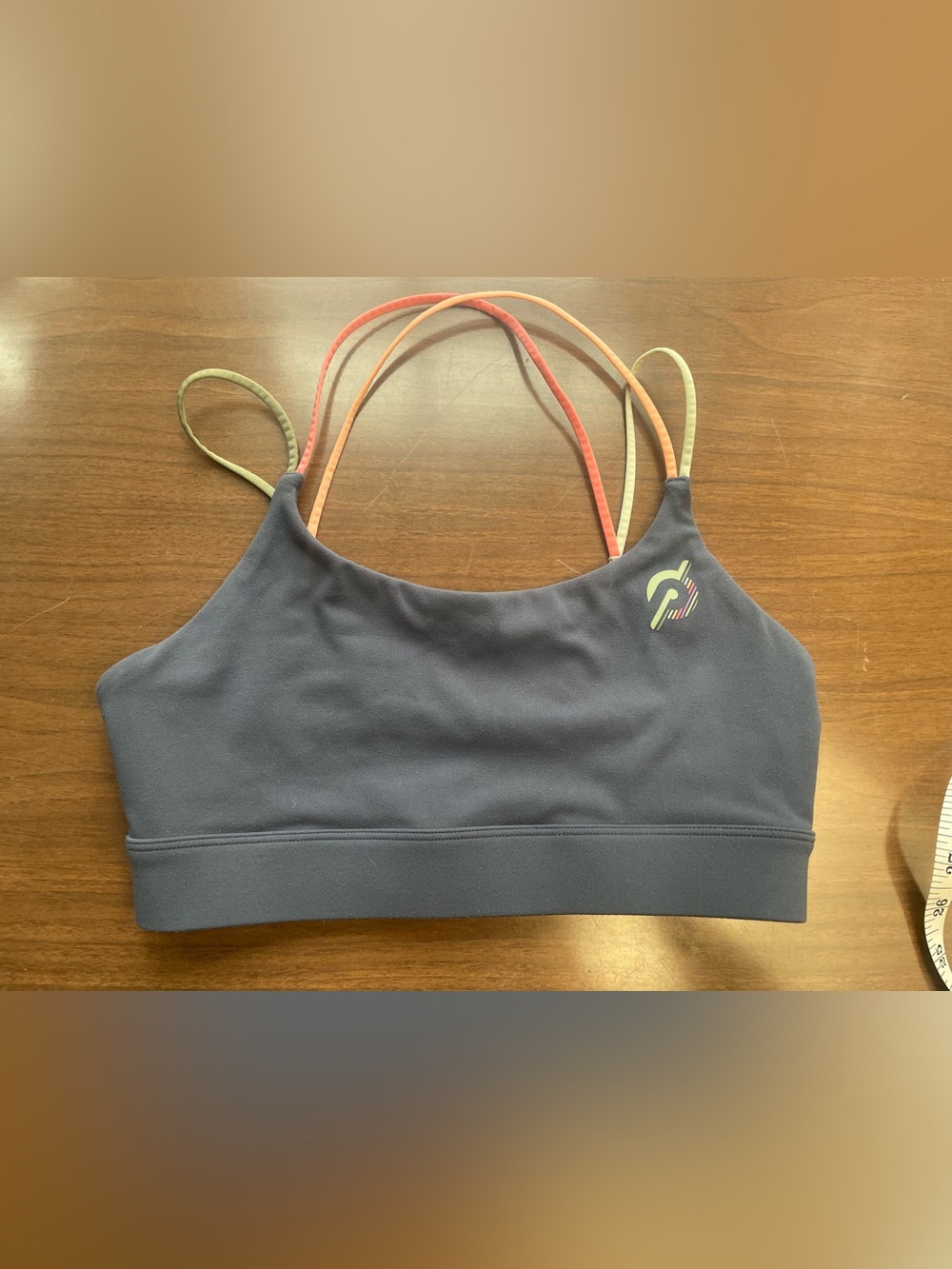 Peloton Strappy Sports Bra with Multicolor Thin Straps